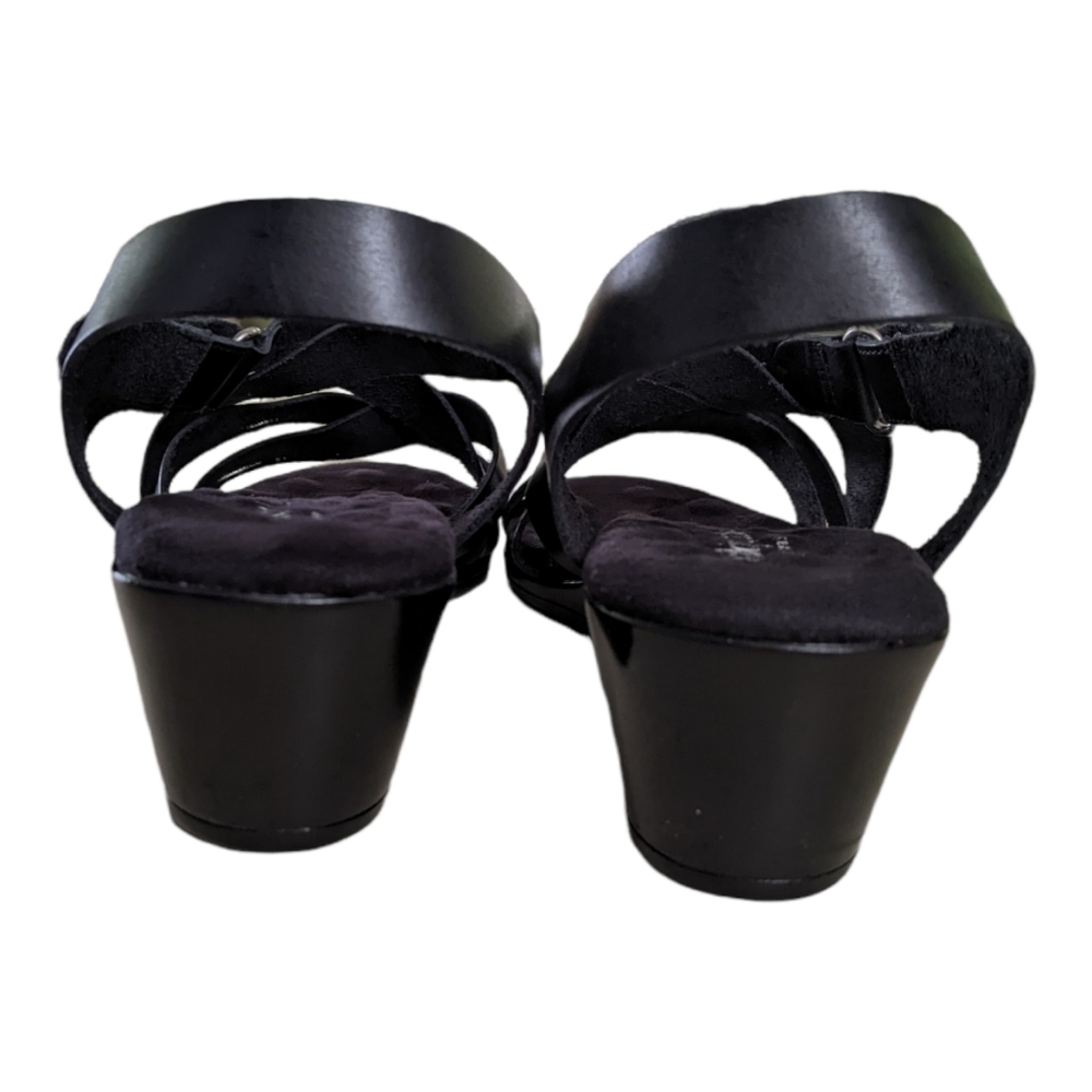 Walking Cradles Newton Black Leather Strappy Sandal Size 10 EUC - Picture 6 of 15